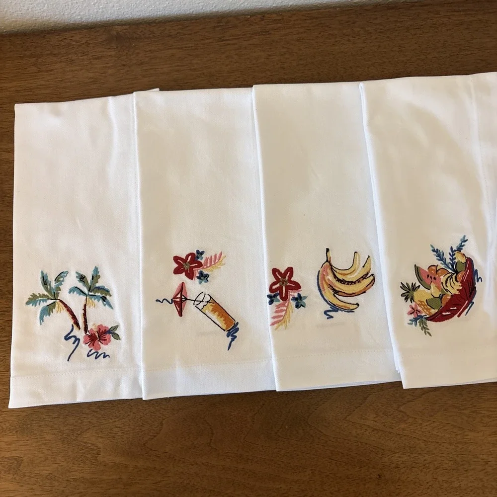 Pottery Barn Margarita Themed Dinner Cotton Napkins 20